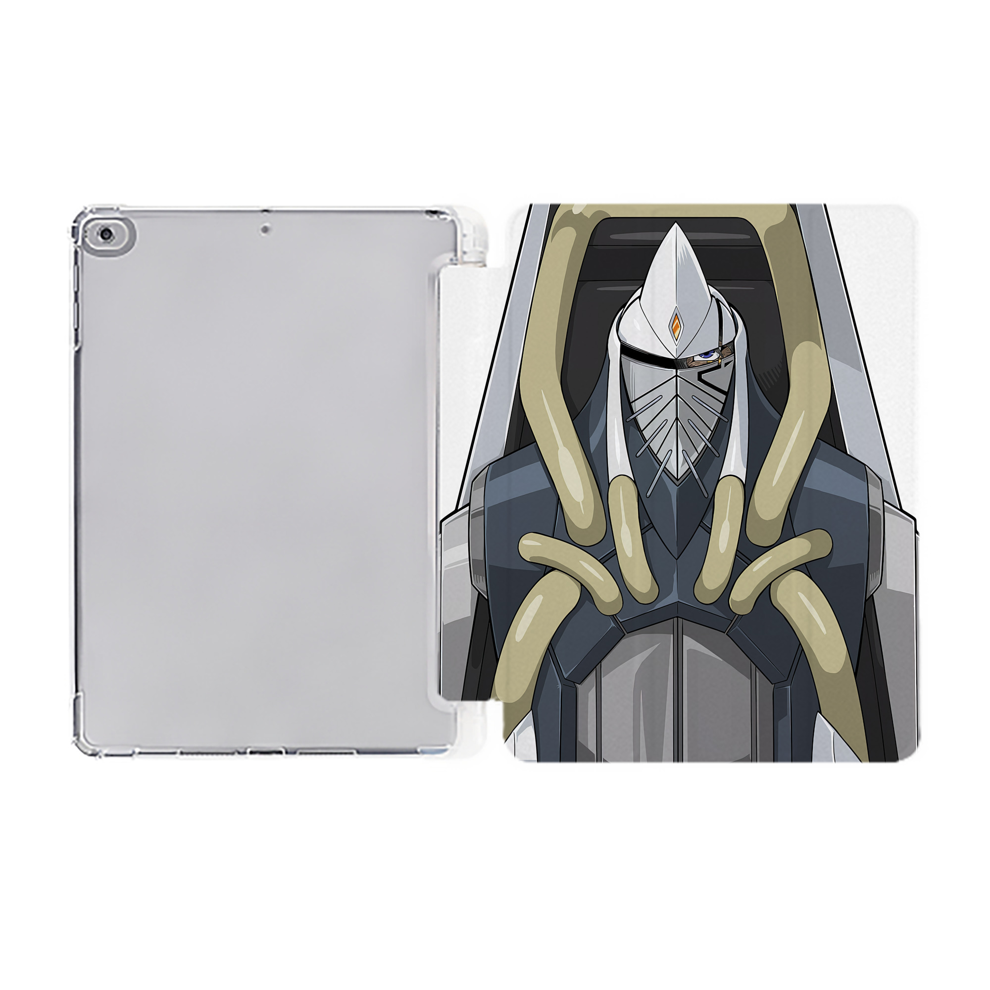 （画像用） 遊☆戯☆王 Yu-Gi-Oh! IPad ケース ペン収納付き 三つ折りスタンド PUレザー×シリコン 対応機種9.5/10.5/10.9インチ